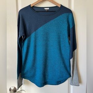 Smartwool Blue Colorblock Women’s Sweater Base Layer Small